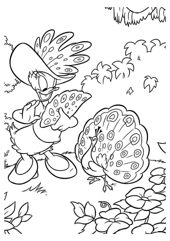 Afdrukbare Katrien Duck Illustratie