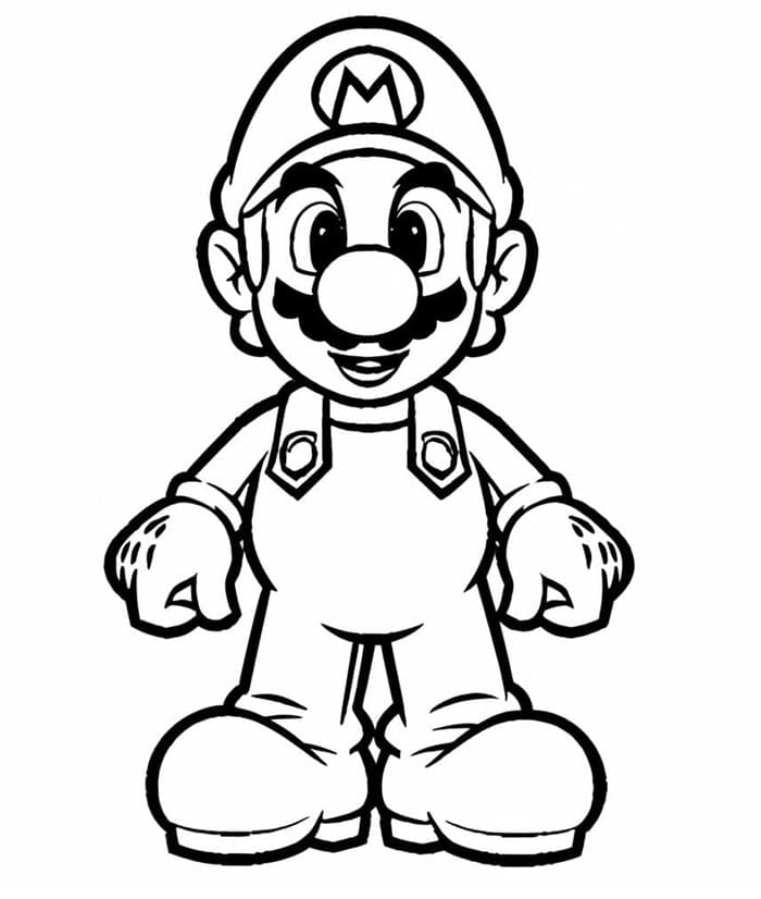 Afdrukbare Mario voor kinderen