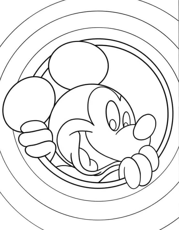 Afdrukbare Mickey Mouse Illustratie