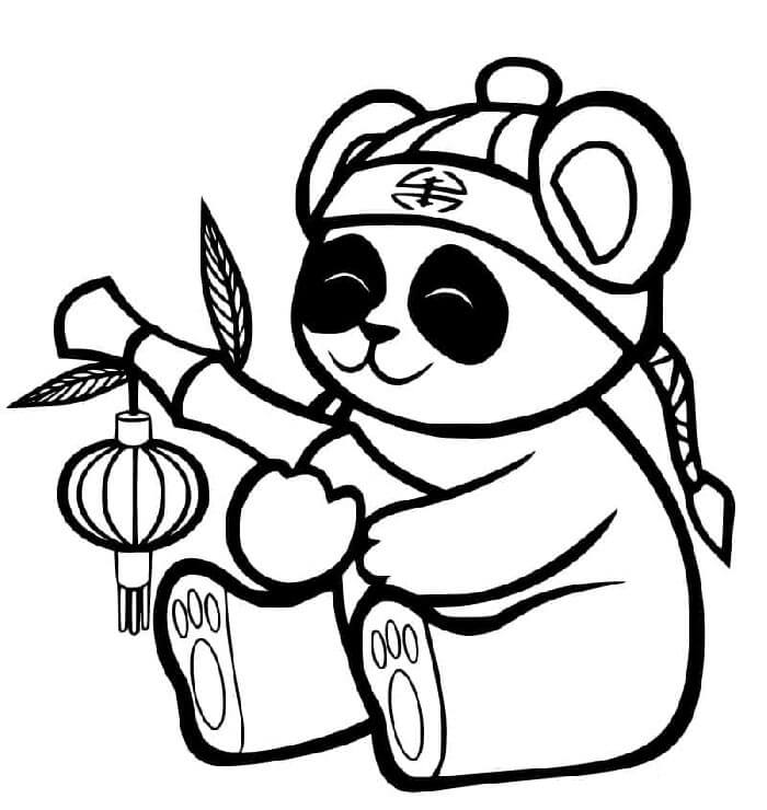 Afdrukbare Panda Illustratie