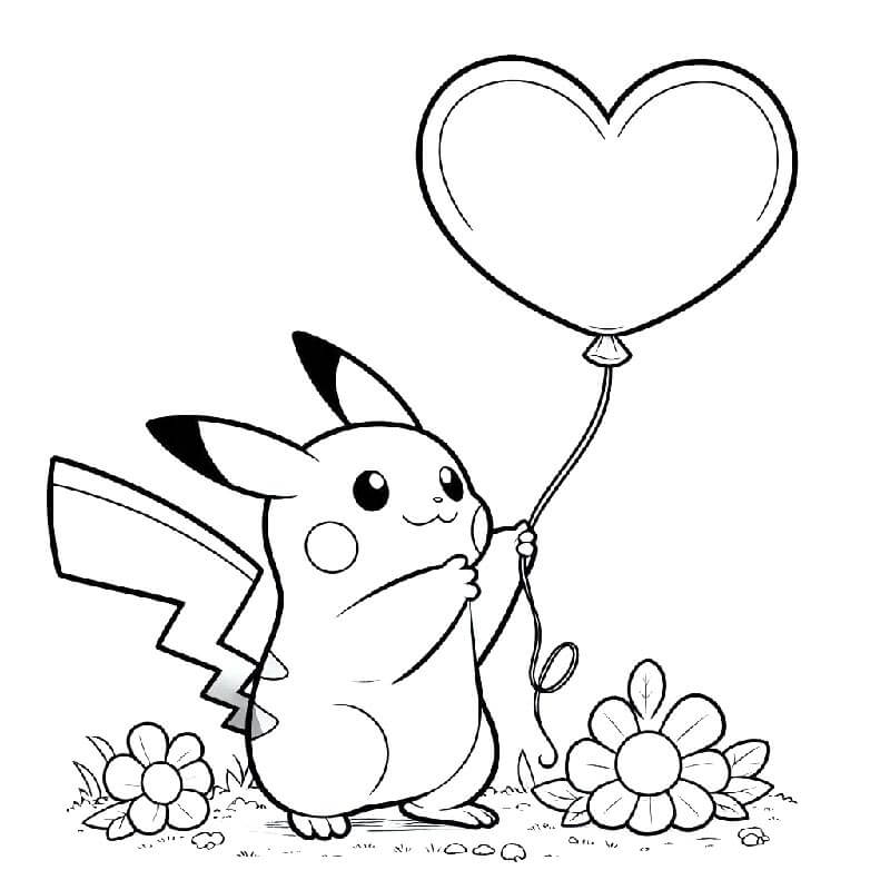 Afdrukbare Pikachu gratis