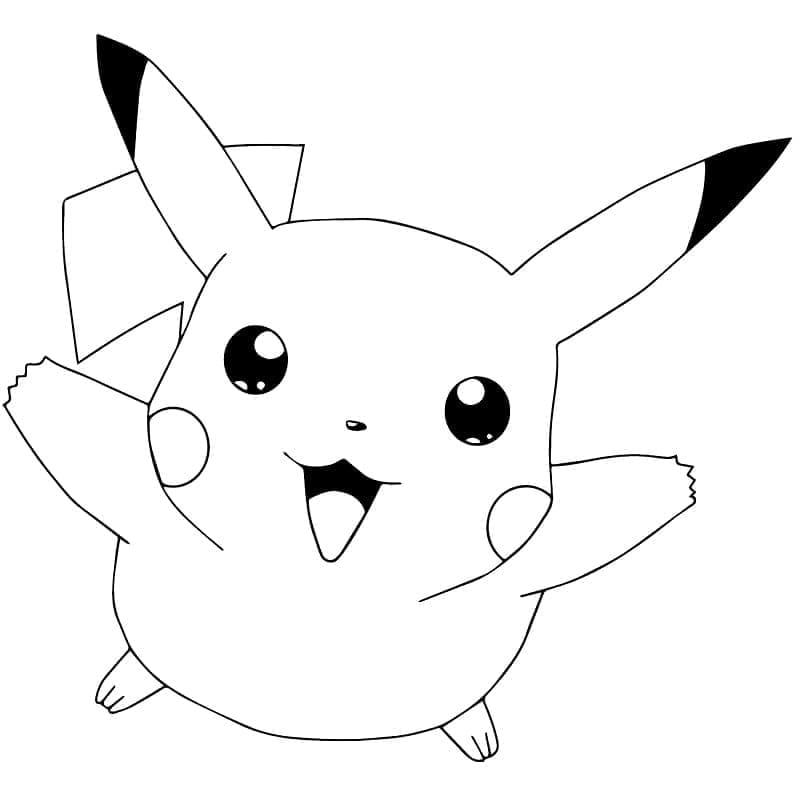 Afdrukbare Pikachu voor kinderen