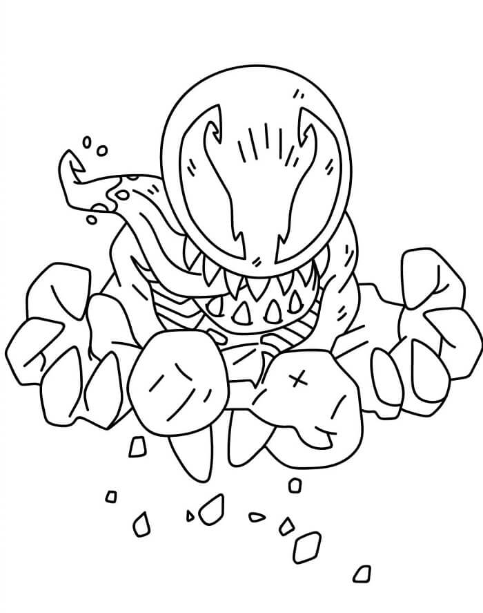 Venom kleurplaat