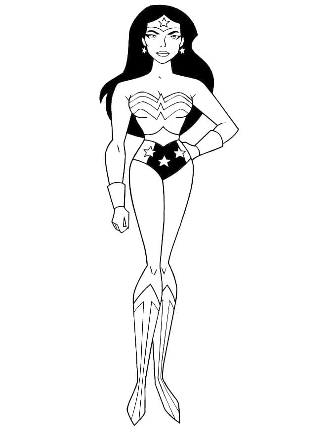 Afdrukbare Wonder Woman voor kinderen