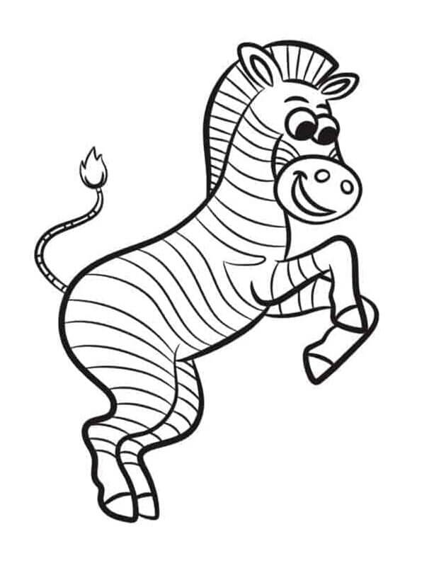 Afdrukbare Zebra Illustratie