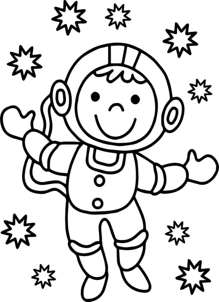 Afdrukbare astronaut gratis