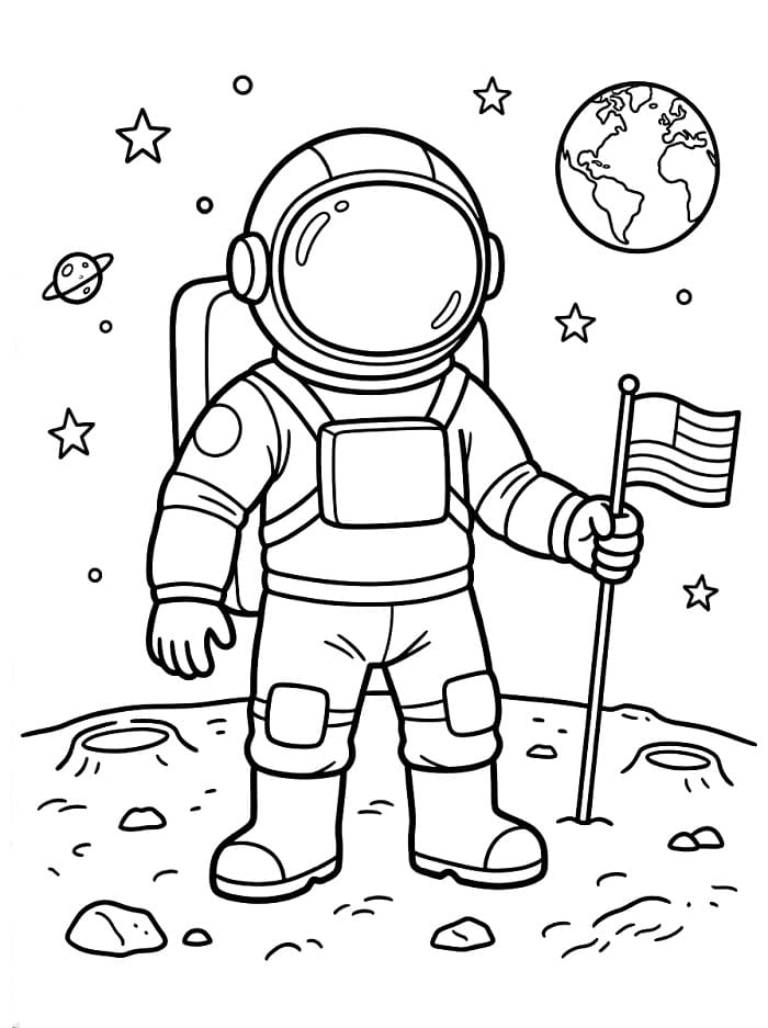 Afdrukbare astronaut