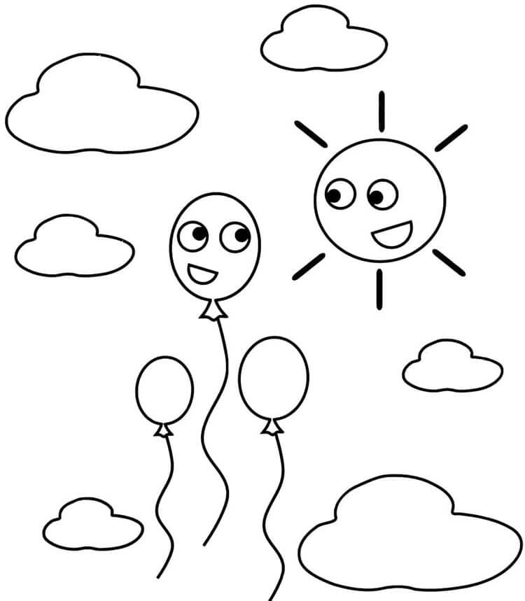 Afdrukbare ballon voor kinderen