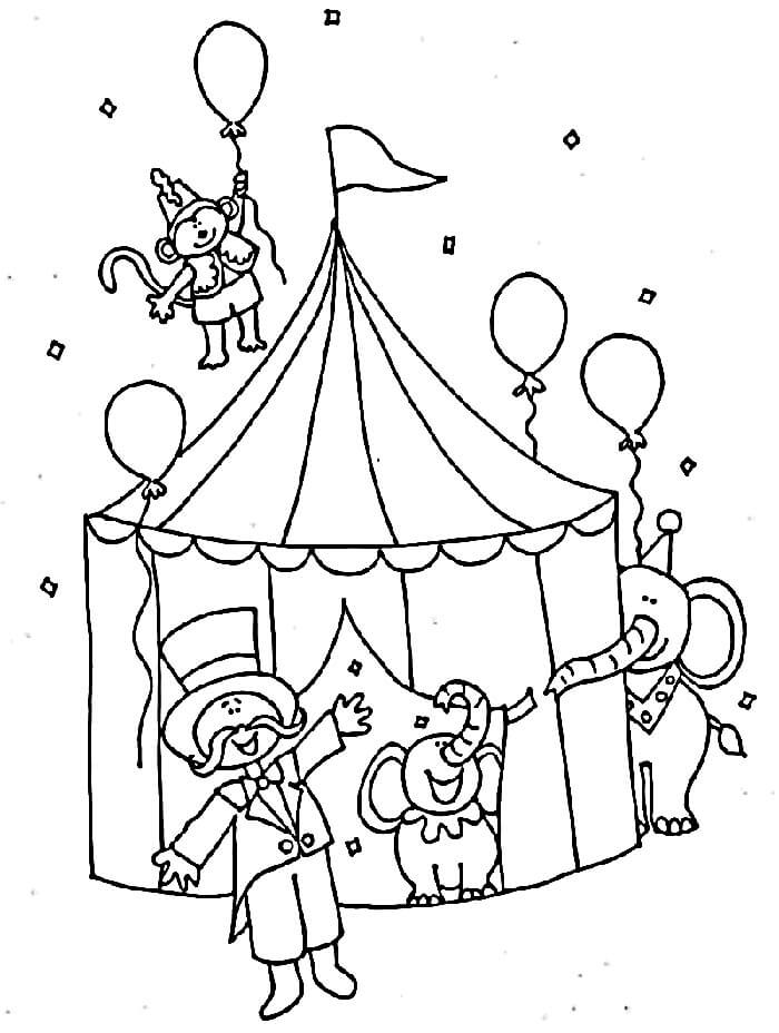 Afdrukbare circus afbeelding
