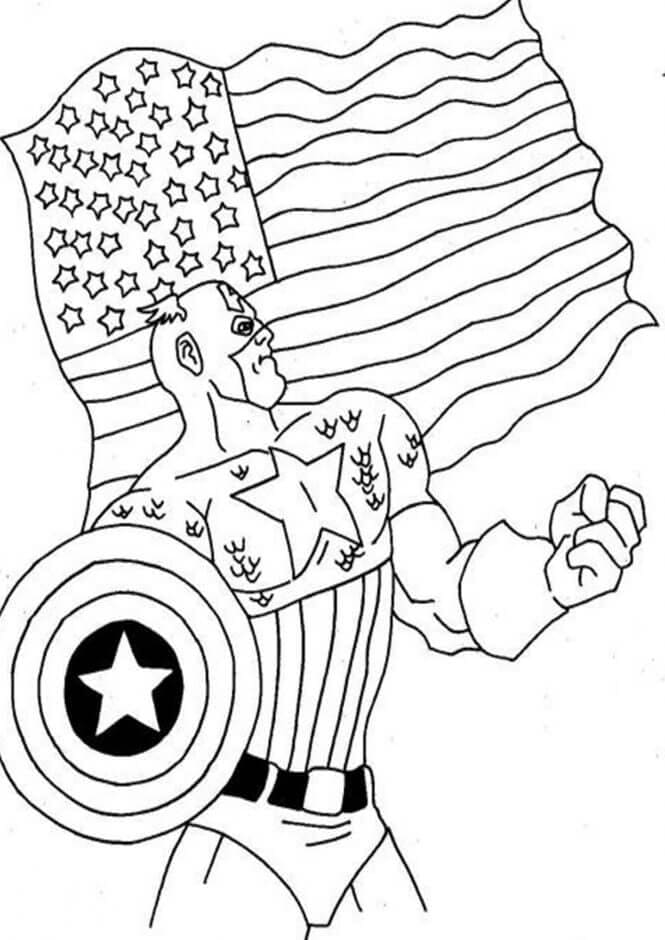 Afdrukbare gratis Captain America