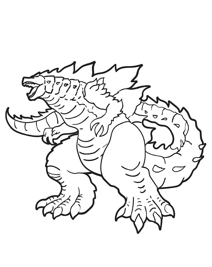 Afdrukbare gratis Godzilla