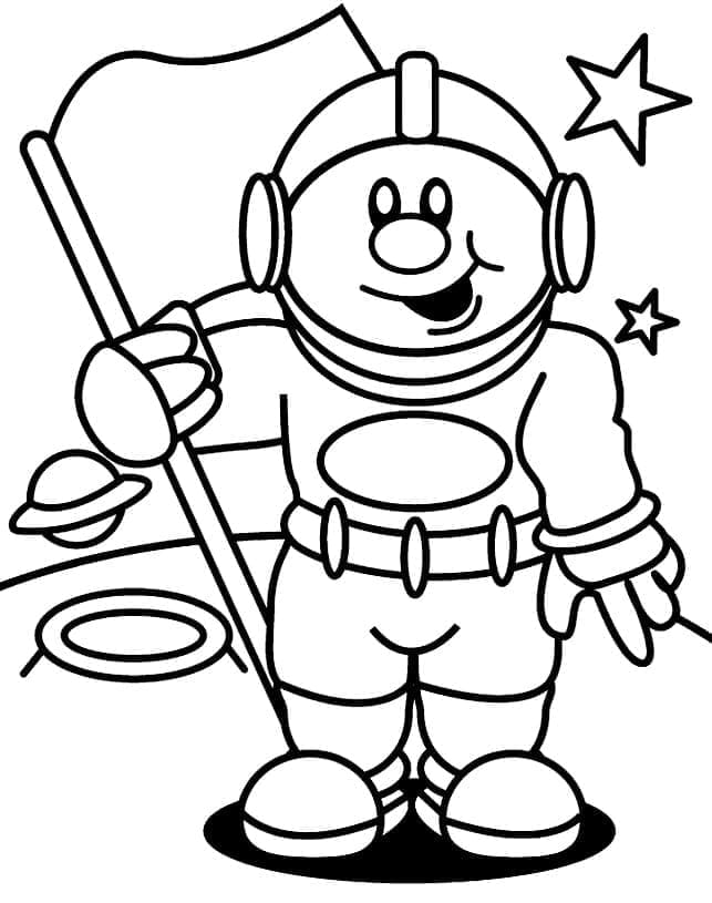 Afdrukbare gratis astronaut