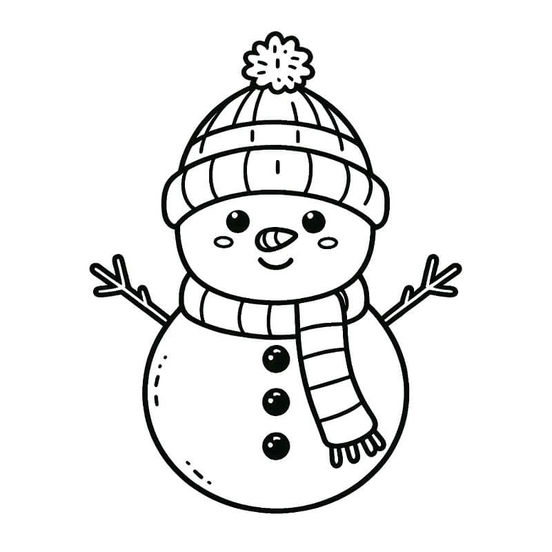 Afdrukbare gratis sneeuwpop