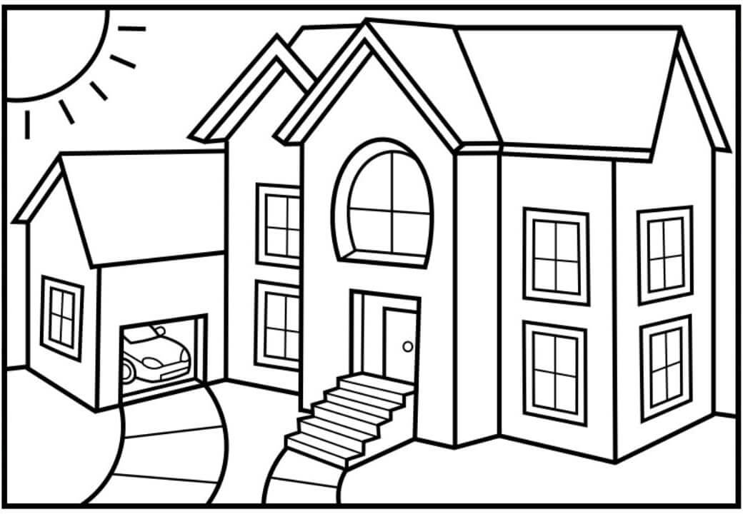 Afdrukbare huis afbeelding