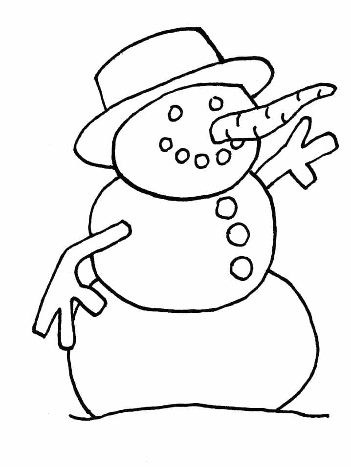 Afdrukbare sneeuwpop