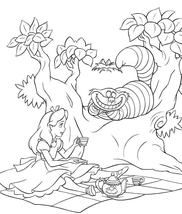 Alice in Wonderland om af te Drukken