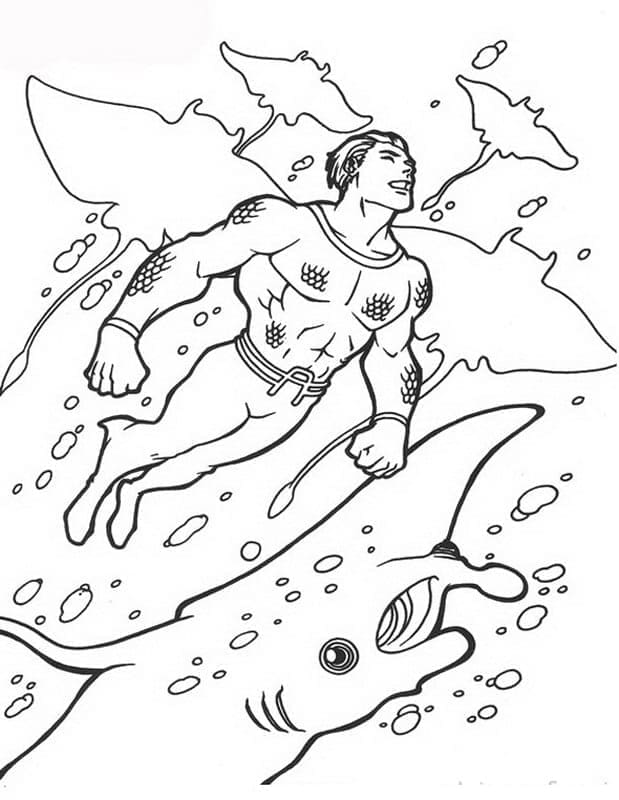 Aquaman afdrukbaar voor kinderen