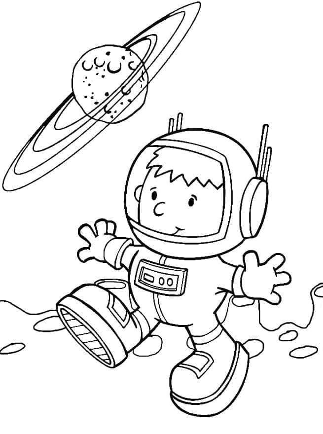 Astronaut afdrukbare afbeelding