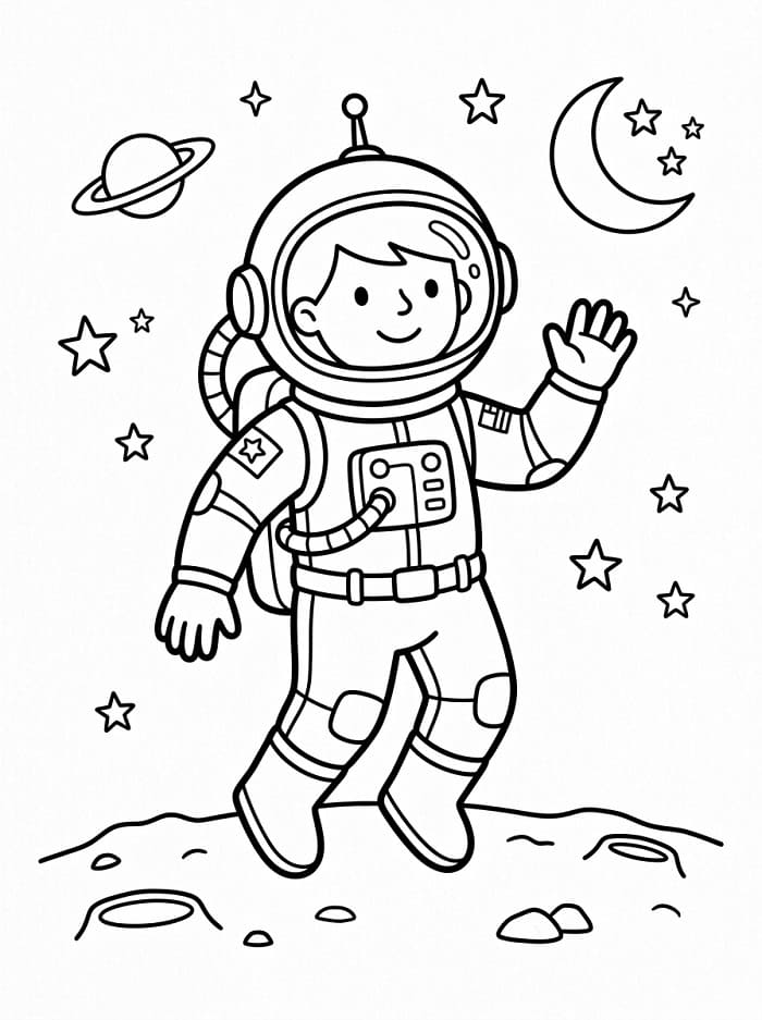 Astronaut in de ruimte