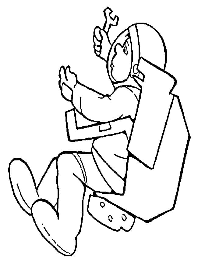 Astronaut om te printen