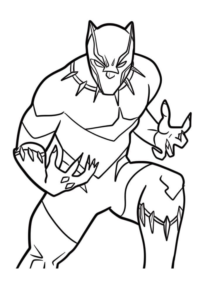 Black Panther kleurplaat