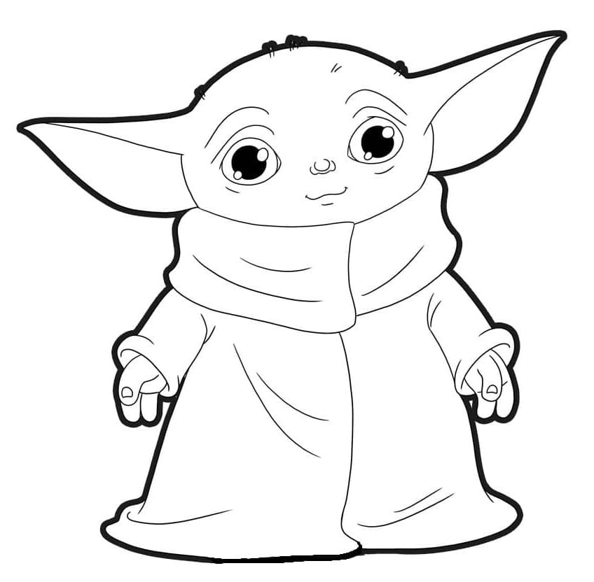 Baby Yoda gratis te printen