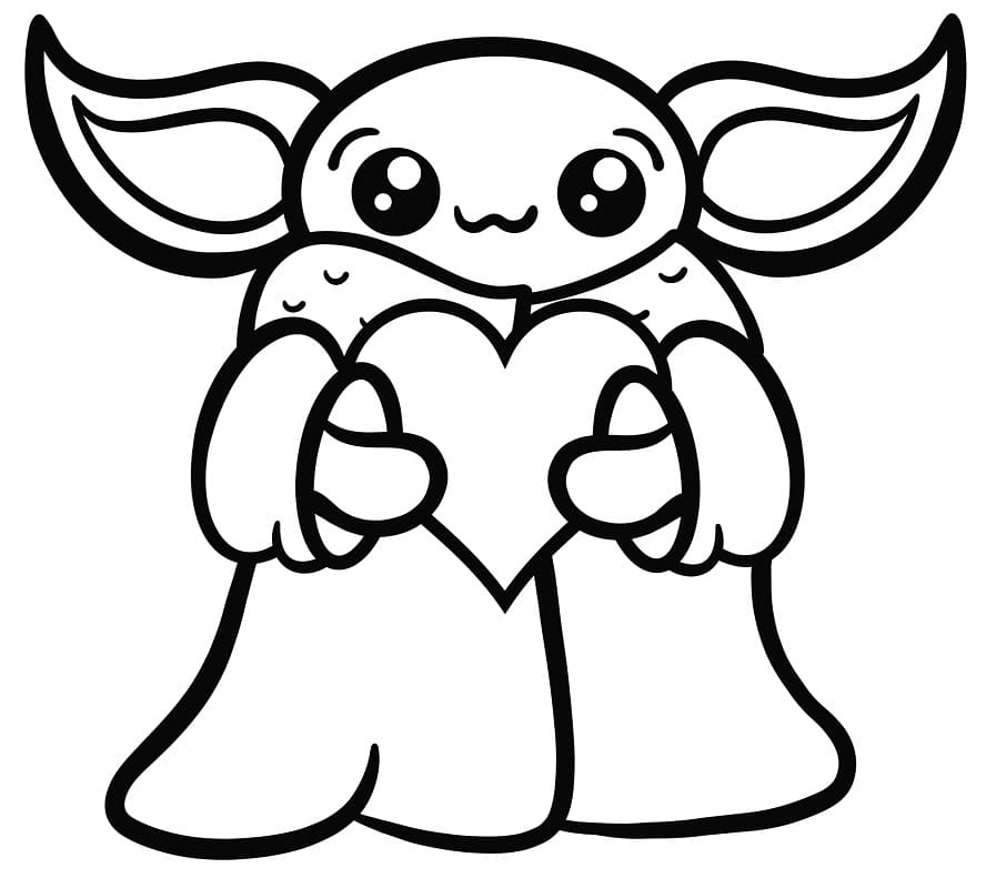 Baby Yoda om af te drukken