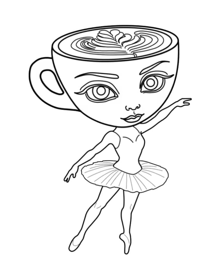 Ballerina Cappuccina gratis te printen