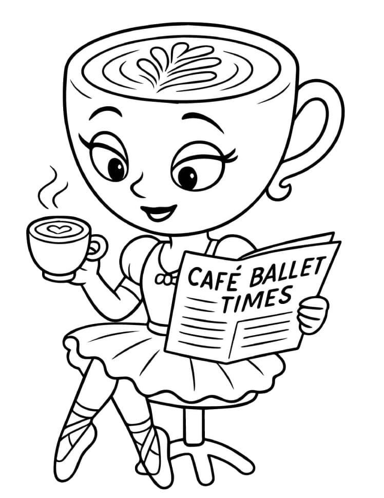 Ballerina Cappuccina om af te drukken