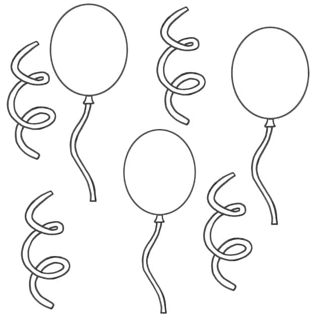 Ballon afdrukbaar voor kinderen