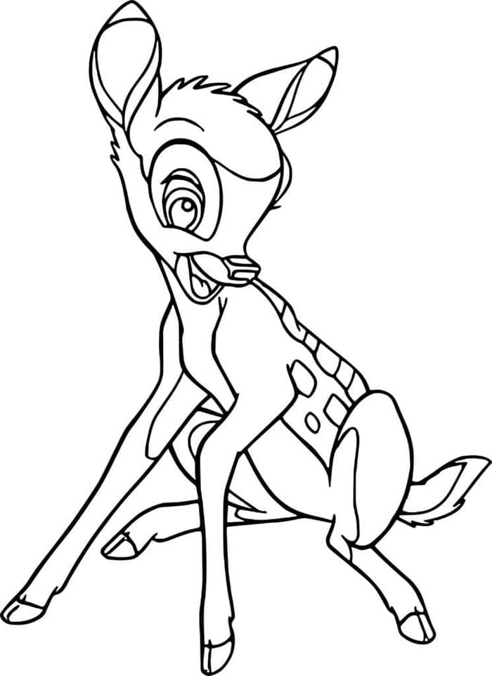 Bambi kleurplaat