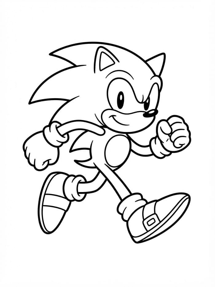 Sonic kleurplaat