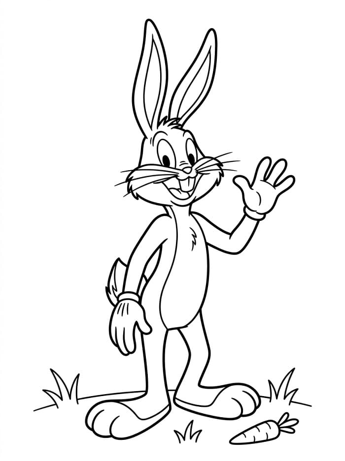 Bugs Bunny kleurplaat