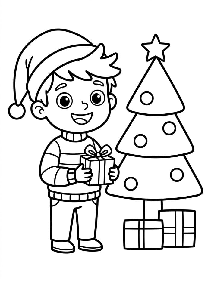 Blije Kerstjongen
