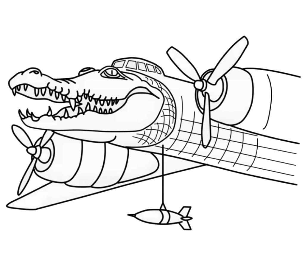 Bombardiro Crocodilo gratis te printen