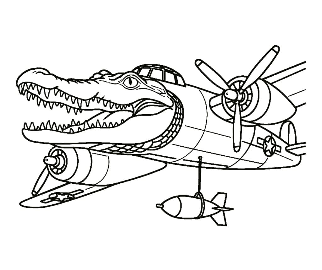 Bombardiro Crocodilo om te printen