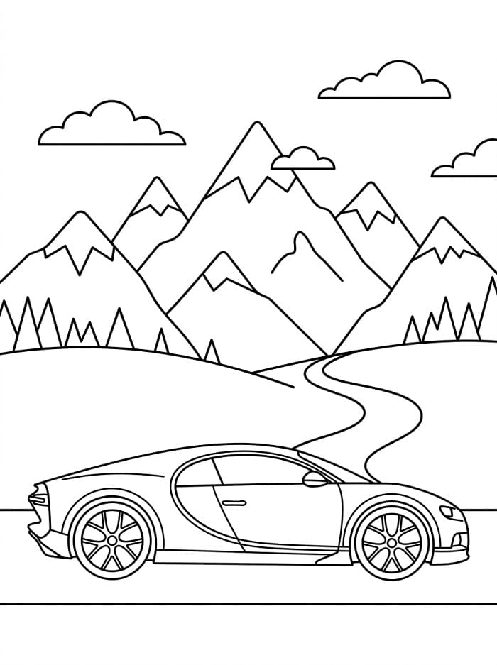 Bugatti en bergen