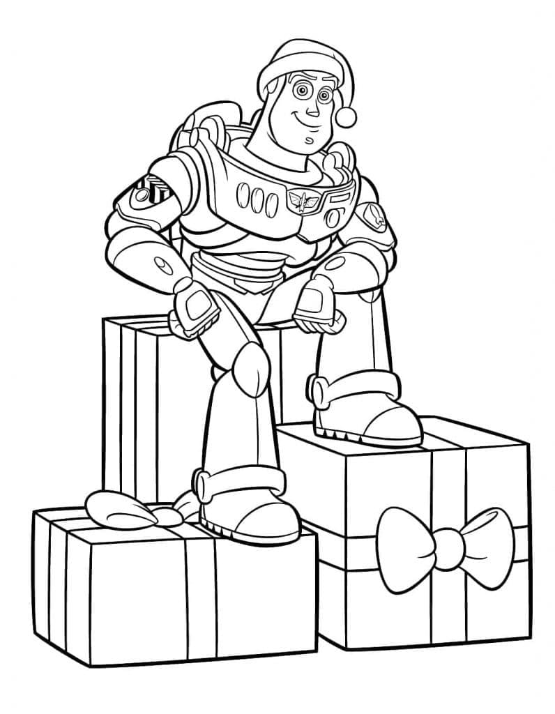 Buzz Lightyear met cadeaus