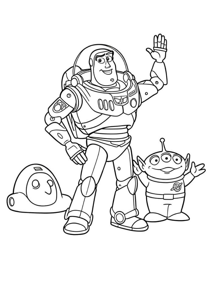 Buzz Lightyear met vrienden