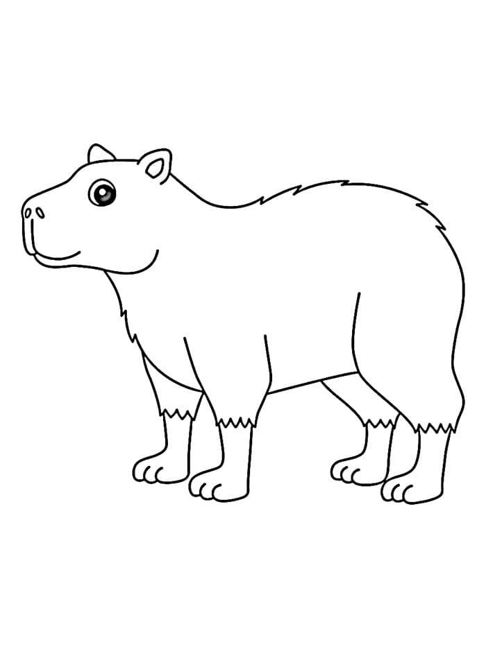 Capibara Gratis Afdrukbaar