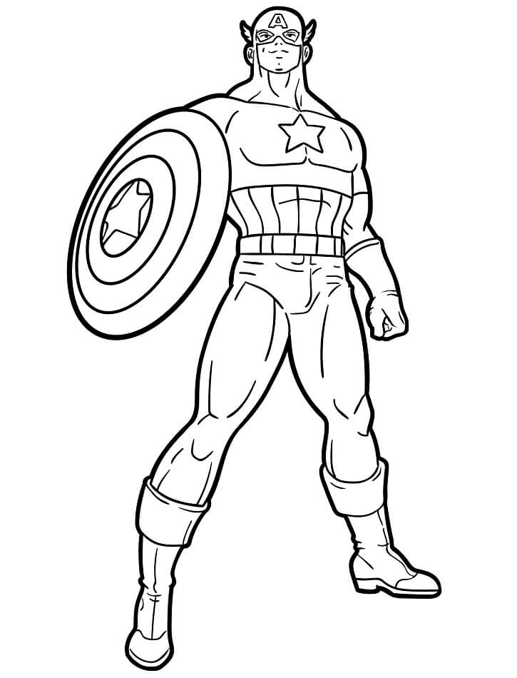 Captain America afdrukbare afbeelding