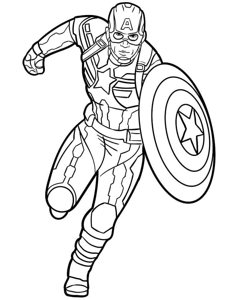Captain America om te printen