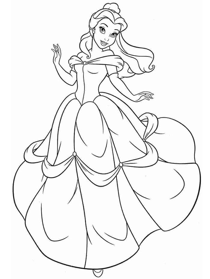 Cartoon Belle en het Beest