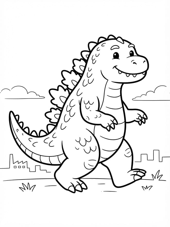 Cartoon Godzilla