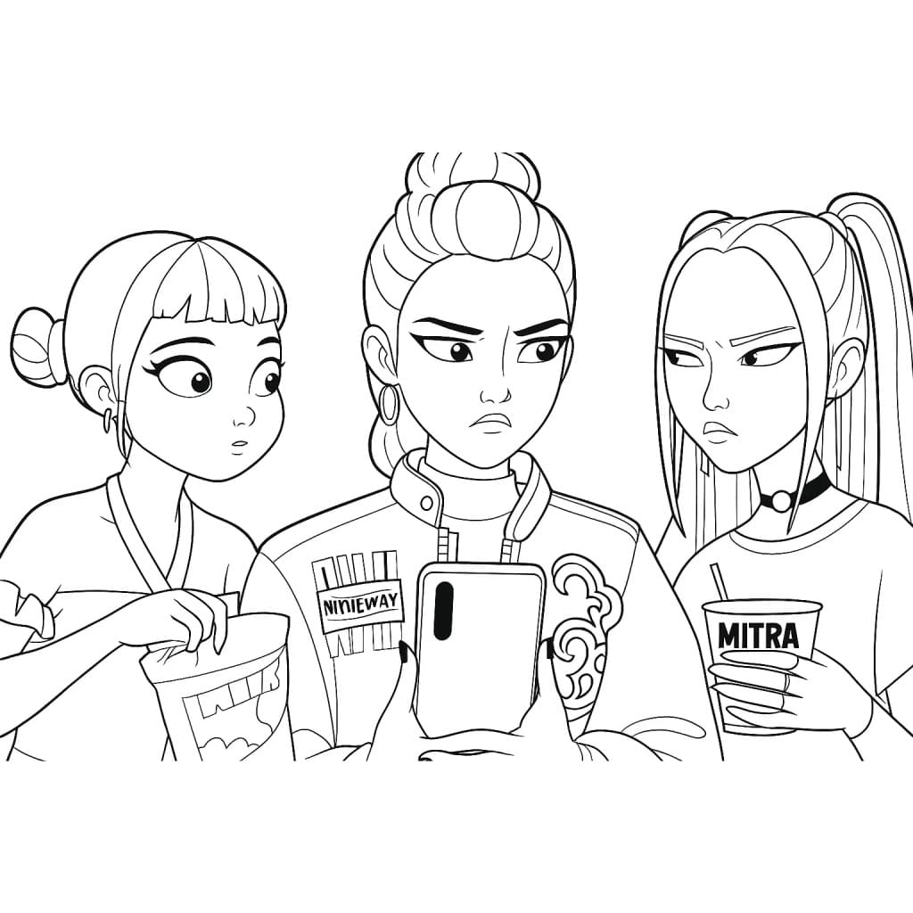 Cartoon KPop Demon Hunters