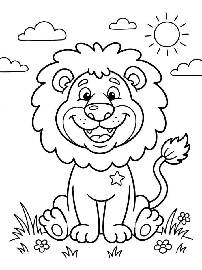 Cartoon Leeuw