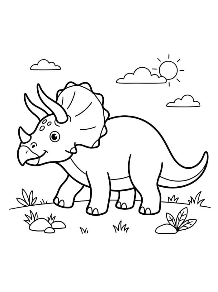 Cartoon Schattige Dinosaurus