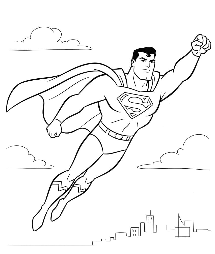 Superman kleurplaat