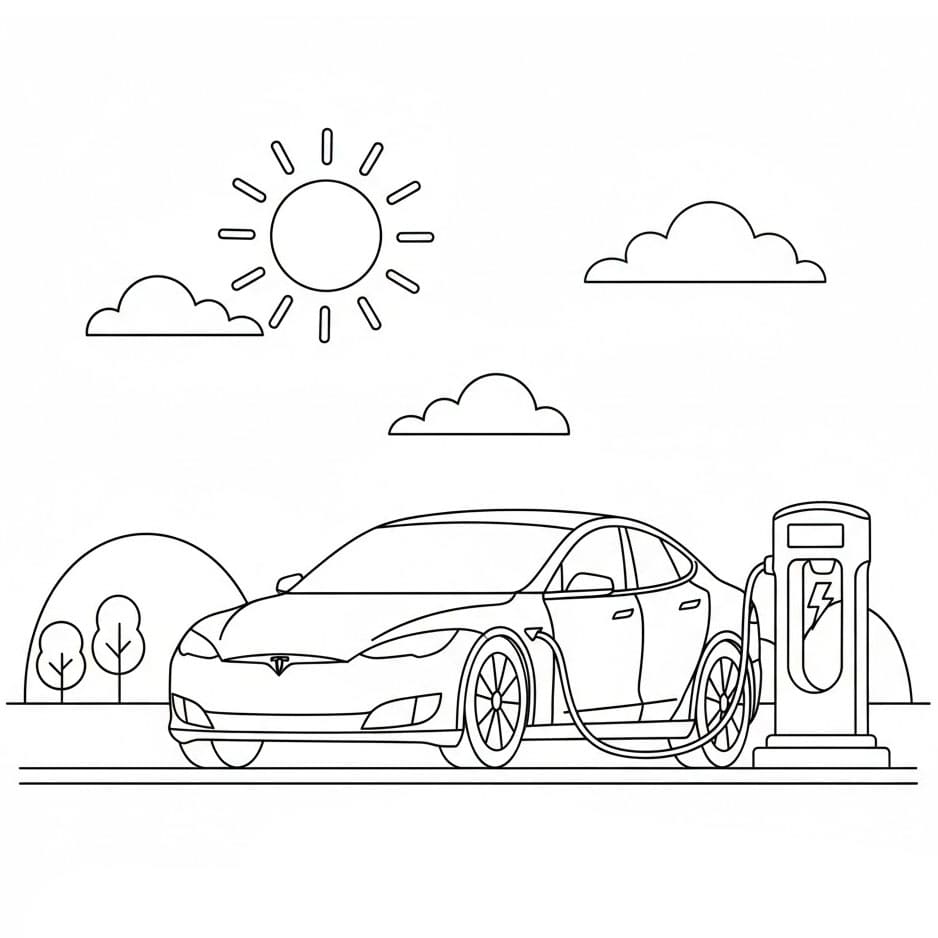 Een Tesla auto