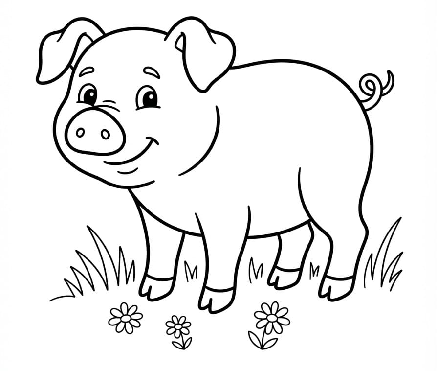 Een schattig varken